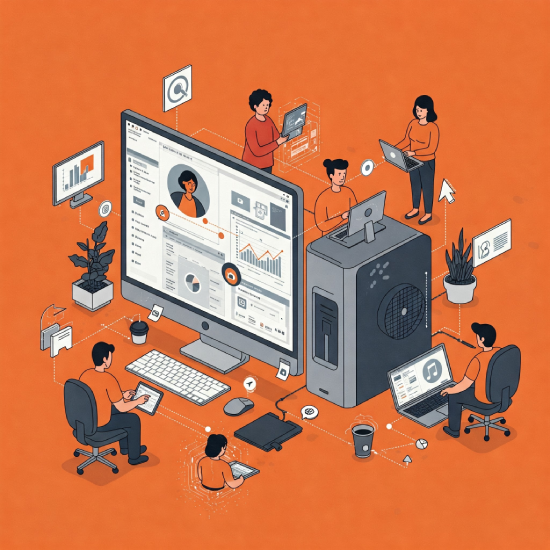 Multiple users collaborating on a single machine through RDP