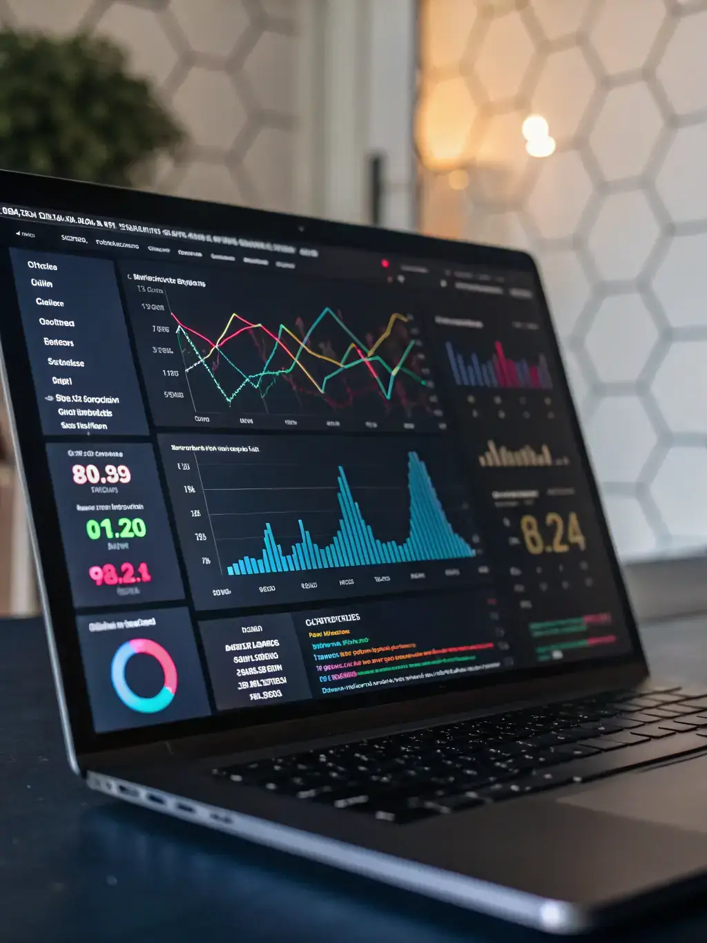 A visual representation of K2sTech's data analytics dashboard, showing real-time data streams and customizable reporting features.