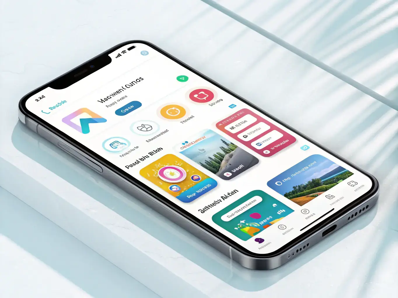 An image of a mobile app interface displayed on a smartphone, showcasing a clean and intuitive design with various features and functionalities.