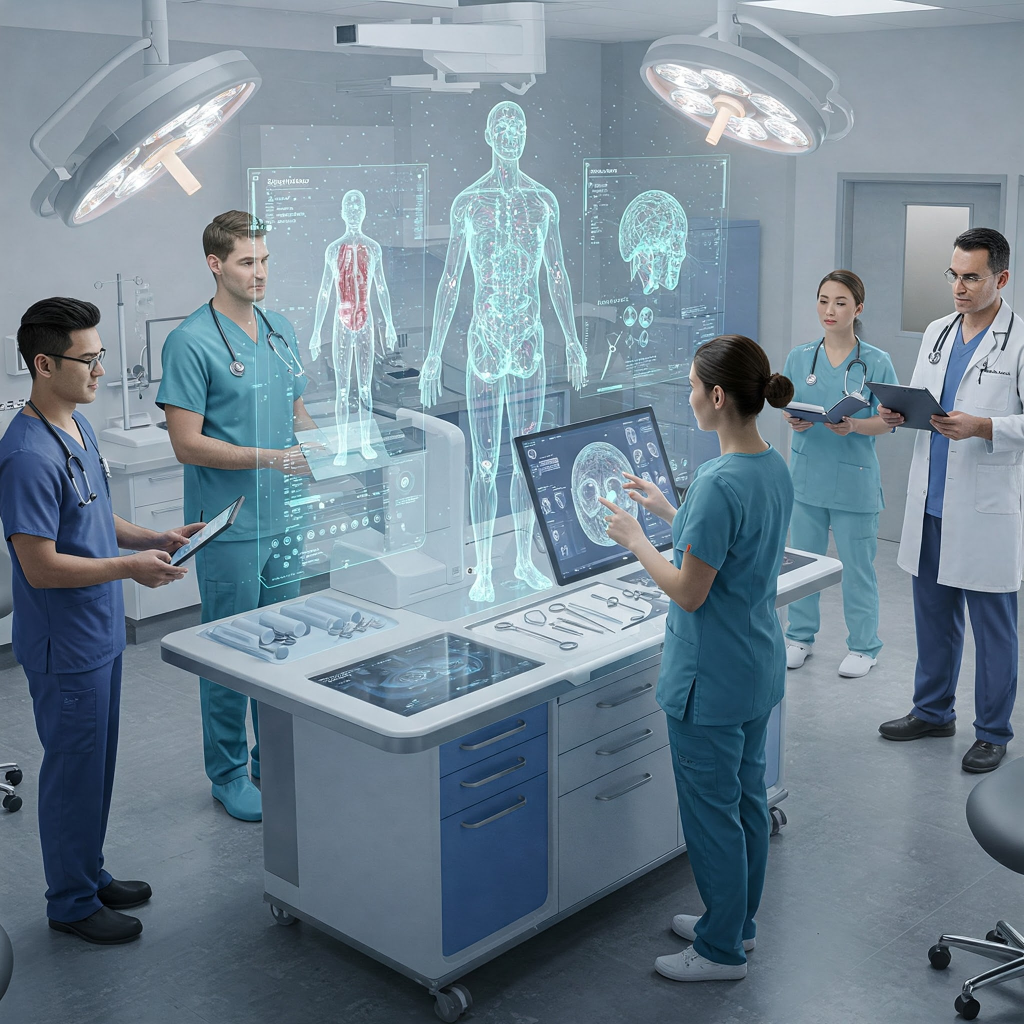 Medical VR simulation in action